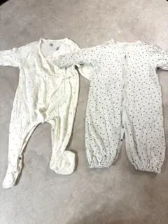 プチバトー　ロンパース2枚セット　12m