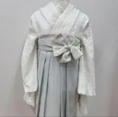レース着物 バイカラー袴 レースフリル パール 5点セット 新品 卒業式