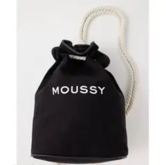 MOUSSY ドローストリングバッグ 黒