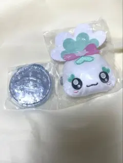 シナモンミラー付きキーホルダー、プリキュアぬいぐるみクリップ