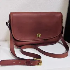 COACH コーチ ショルダーバッグ ターンロック レザー ブラウン 茶