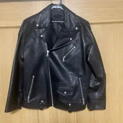 ダブルライダースジャケット ブラック