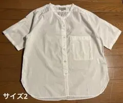 sacai 異素材ドッキングシャツ 五分袖ホワイト✕グレー サイズ2 - メルカリ