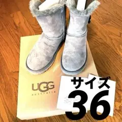 【♫】UGG Bailey button グレー　サイズ36