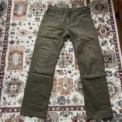 リーバイス505カーキグリーン ワイドデニム　32×32