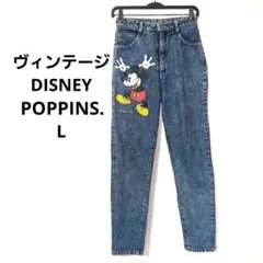 希少 ディズニーミッキーマウス ポピンズ デニム ジーンズ ヴィンテージ Lのサムネイル
