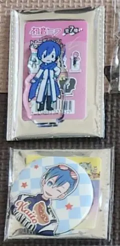 ボーカロイド　アクスタ、缶バッジ　KAITO