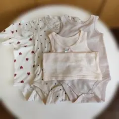 ハート柄　ロンパース・タンクトップ　 4点セット