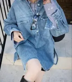 美品　スローブイエナ　LE DENIM フィールドオーバーチュニック