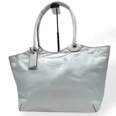 美品　COACH コーチ　トートバッグ　肩掛け　レザー　ホワイト　保存袋