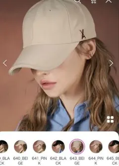 VARZAR 643　正規品ベージュキャップ　ローズゴールド　ミナ着用品