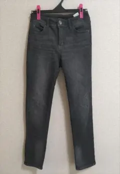 裏フリース　デニムスキニーパンツ