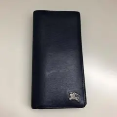 BURBERRY ネイビー 長財布 ホースロゴのサムネイル
