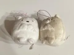 すみっこぐらし ねこ しろくま ゴムひも付きマスコット