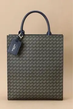 極美品★Samantha Thavasa STオレール スクエアトートバッグ 紺