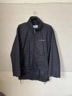 Columbia チェック柄 ナイロンジャケット 黒 アウター