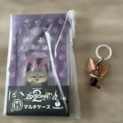 ズートピア　フィニック　一番くじ　マルチケース　めじるしアクセサリー　セット