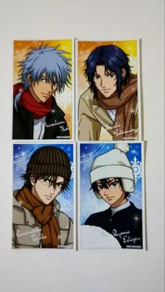 新テニ　JF ふぉとカードコレクション　雪遊びVer.　幸村、仁王、手塚、越前