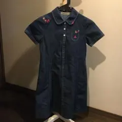 美品　f dashデニム刺繍ワンピース130