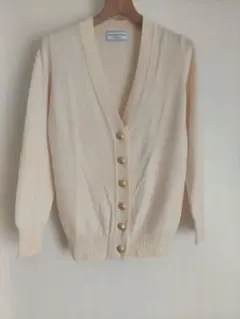 ドゥーズィエムクラス　クリーム色 Vネックニットカーディガン