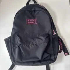 子供用 リュックサック 黒 ピンク