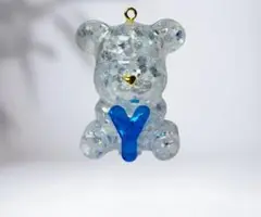 レジンキーホルダー　くま型キーホルダー　ハンドメイド　オーダーメイド　チャーム