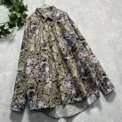 メンズ 派手 総柄 ボタニカル 花柄 ヴィンテージ 柄シャツ