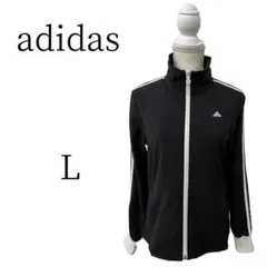 ★美品 adidas アディダス 黒 長袖 ジャンパー・ブルゾン L