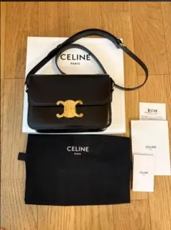 CELINE Triomphe ショルダーバッグ ブラックのサムネイル