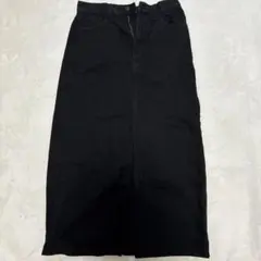 ユニクロ デニムロングスカート ブラックのサムネイル