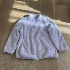 ユニクロ 淡いピンク フリースジャケット 100cm