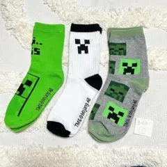 新品 マインクラフト マイクラ 15-19 靴下 3足セット　B40