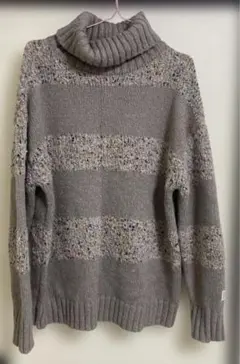 java★ロングタートルニット★温かい★セーター★チュニック★丈長め★サイズL