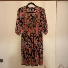 Another Edition 花柄膝丈ワンピース