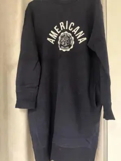 Americana カレッジロゴ スウェットワンピース