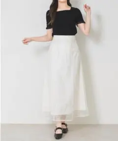 ミッシュマッシュ MISCH MASCH ロングスカート レース きれいめ 白