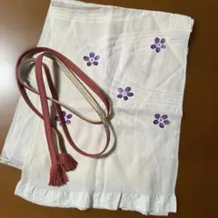 花柄 帯揚げ 帯締め セット　ピンク系