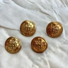 レトロ　金ボタン 4個セット　学ラン用