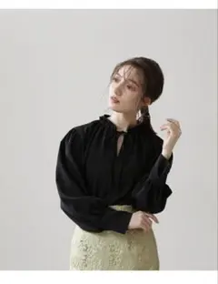 ステッチ入りハイネックブラウス N. Natural Beauty Basicのサムネイル