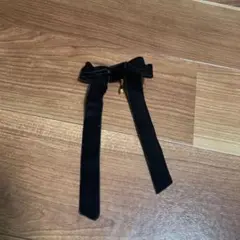 ヘアアクセサリー ポニーフック ベロア リボン