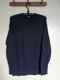 美品【UNIQLO】 カシミヤセーター　ネイビー　 XL
