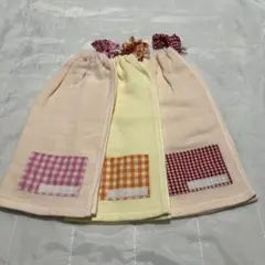 タオルエプロン二重　3枚セット　チェック