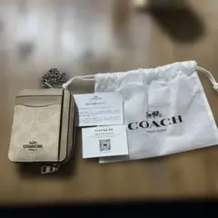 極美品　コーチ コインケース COACH ジップ カードケース パスケース