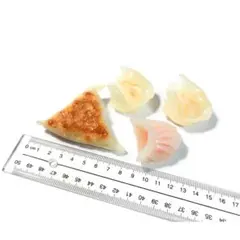 【食品サンプル】中華　点心 4点セット③（三角餃子、エビ餃子、ホタテ餃子×2）