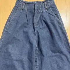 マ*ド様 ダークブルーワイドレッグデニムパンツ M