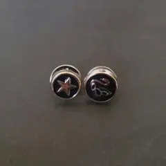 スター 白鳥 ピンバッジ アクセサリ ピンズ ブローチ 2個セット