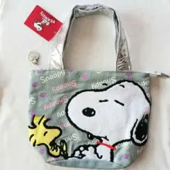 【タグ付未使用】スヌーピー ウッドストック トートバッグ ミニ デニム 刺繍
