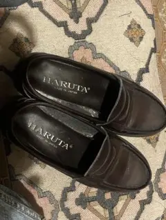 HARUTA ダークブラウン ローファー　ヒール
