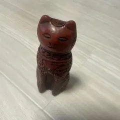フランクリンミント キュリオ・キャビネット・キャット 朱塗り