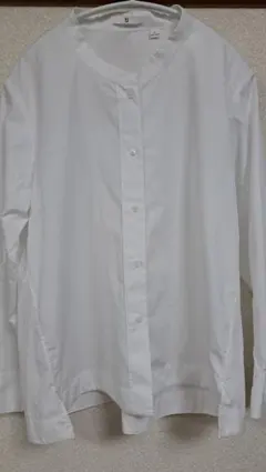 ユニクロ　ジルサンダーコラボ　+J バンドカラー 長袖シャツ　ホワイト